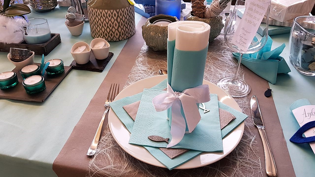 Servietten Tischdeko, Dekomaterial Hof Packwa