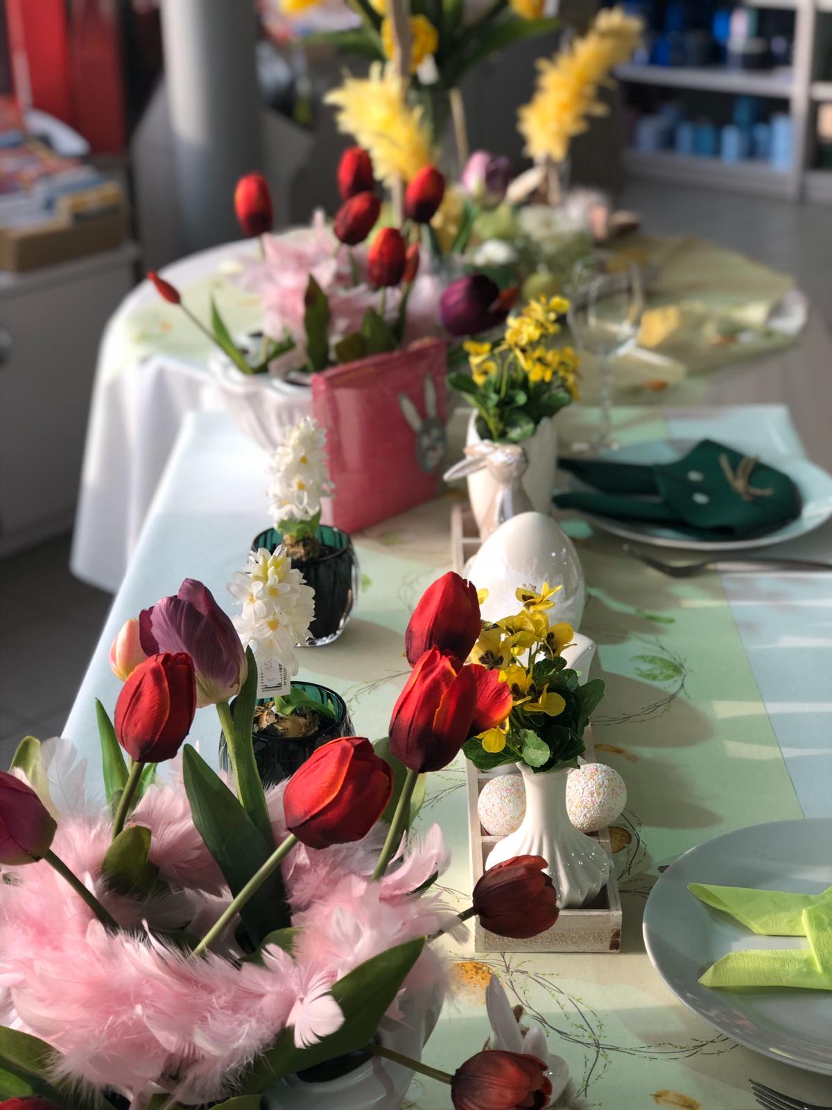 Frühjahr / Sommer Tischdeko, Dekomaterial Hof Packwa